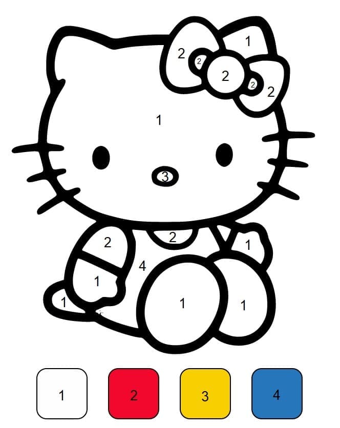 Lovely Hello Kitty Color By Number