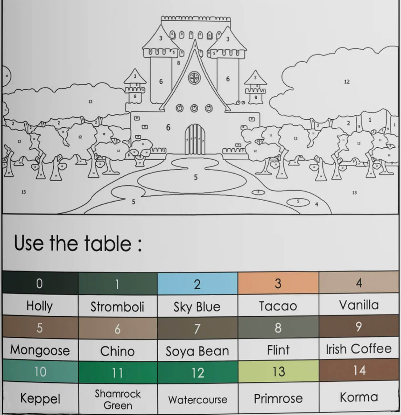 Old Castle Color by Number