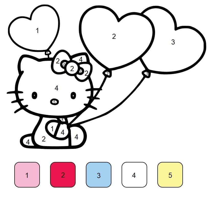 Print Hello Kitty Color By Number