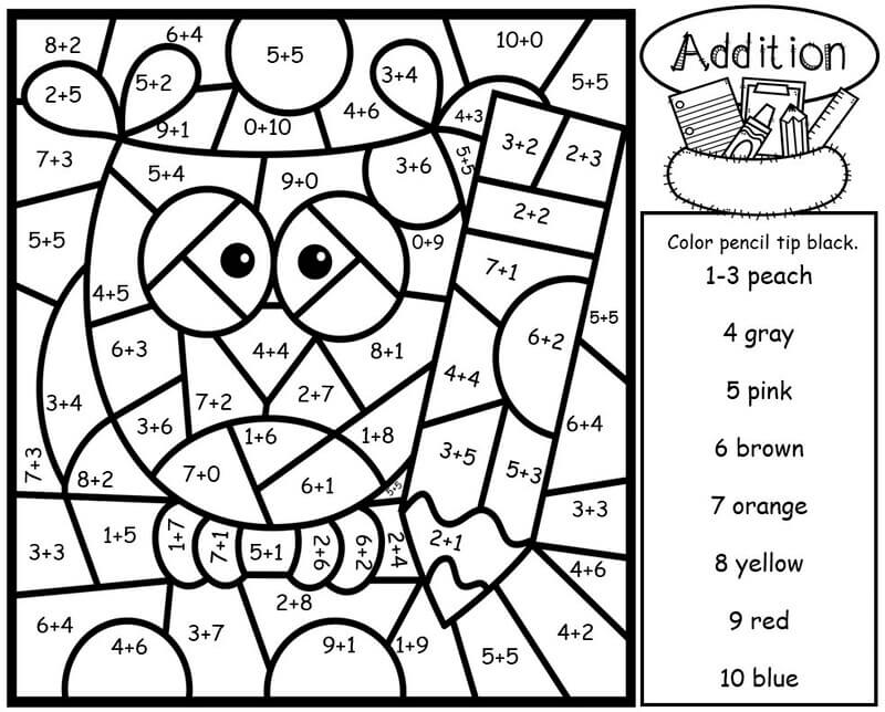 Back to school with the bird color by number
