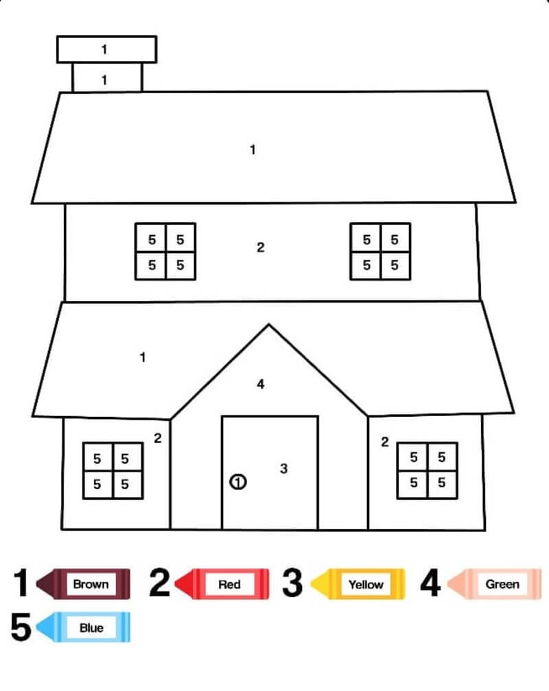 Big house color by number