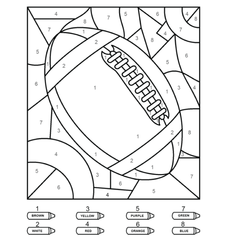 Foot ball color by number