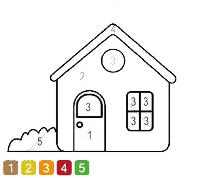 Good and easy House color by number