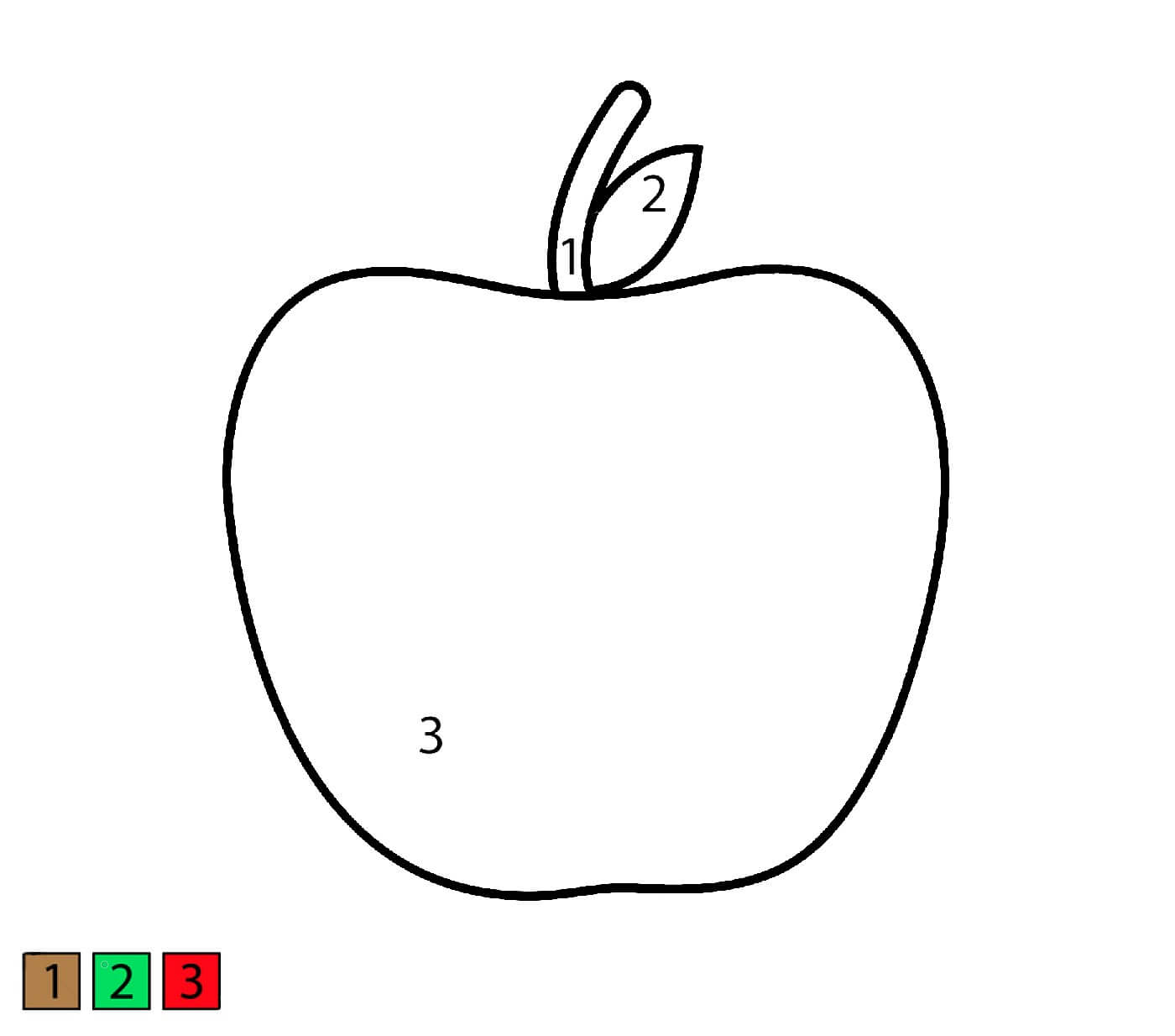 Good Apple color by number
