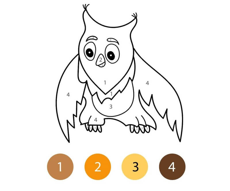 Good Owl color by number
