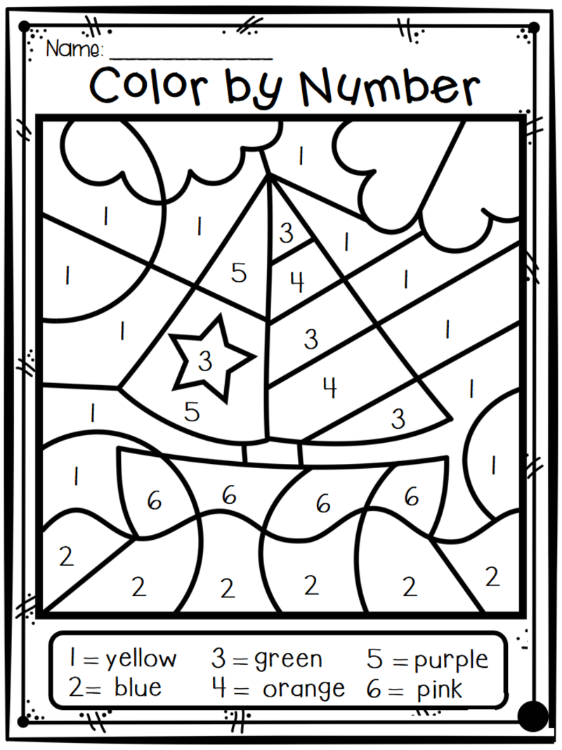 Good Paper boat color by number