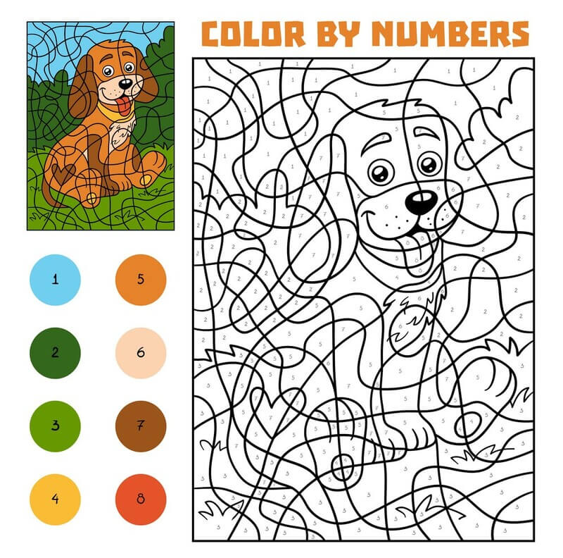 Good Puppy color by number