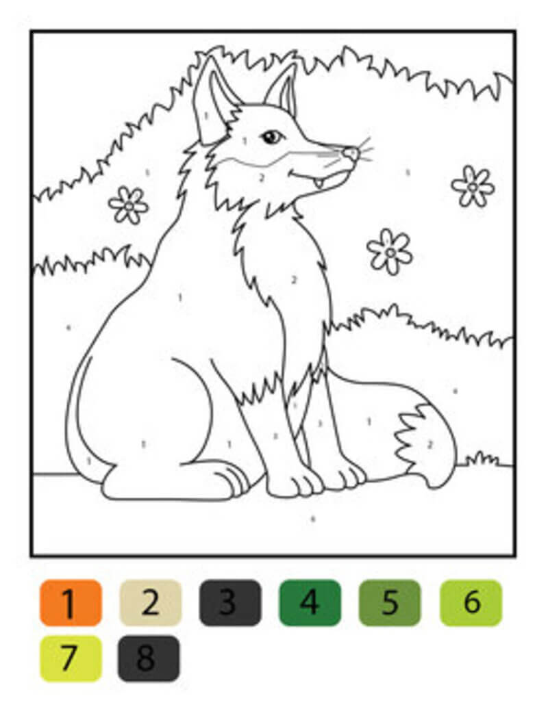 Good Wolf color by number