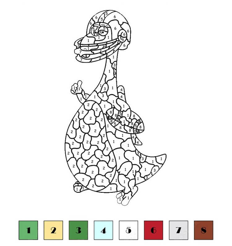 Green dragon playing football color by number