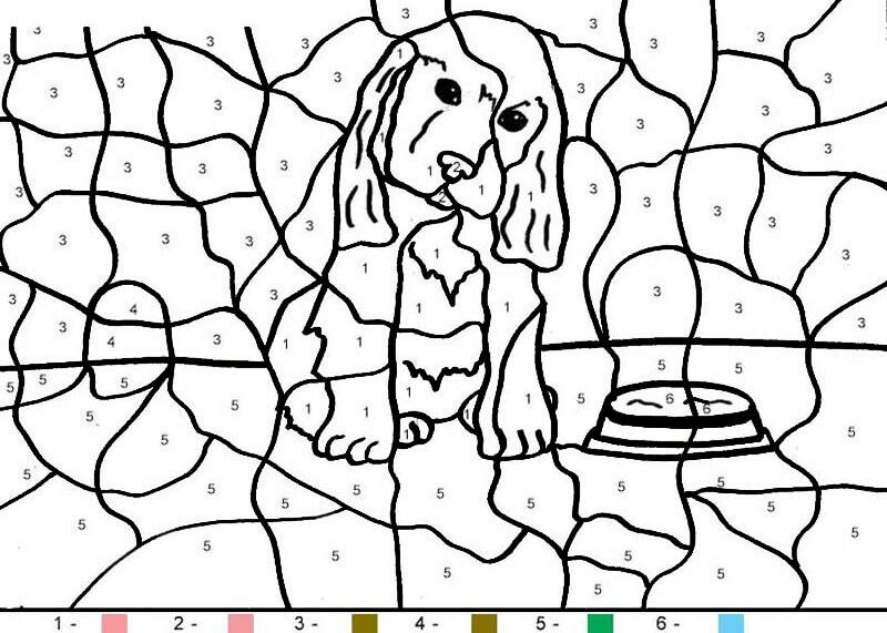 Hungry Puppy color by number