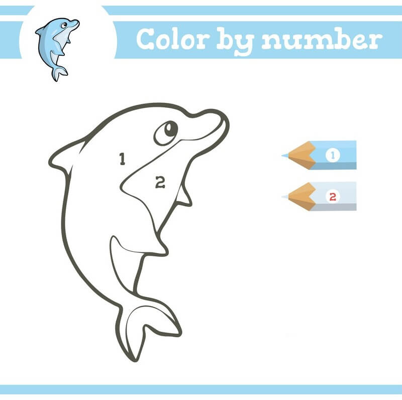 Dolphin Color By Number