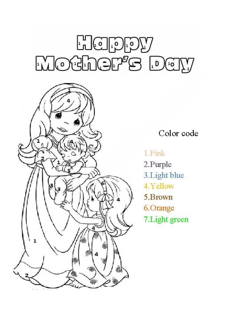 Mother’s day Color By Number