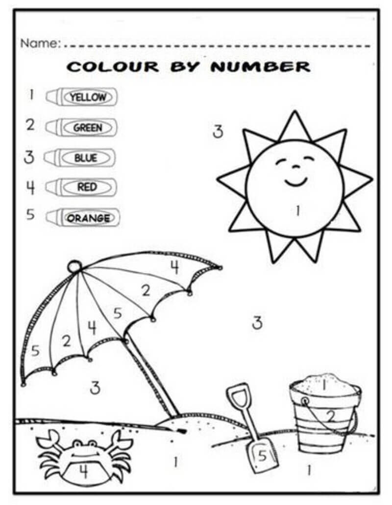 Lovely day in summer color by number