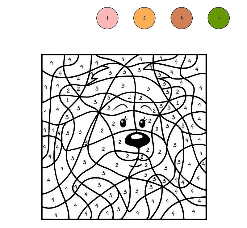 Lovely Lion color by number