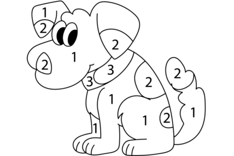 Normal Puppy color by number