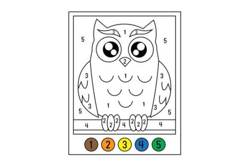 Nothing happens Owl color by number