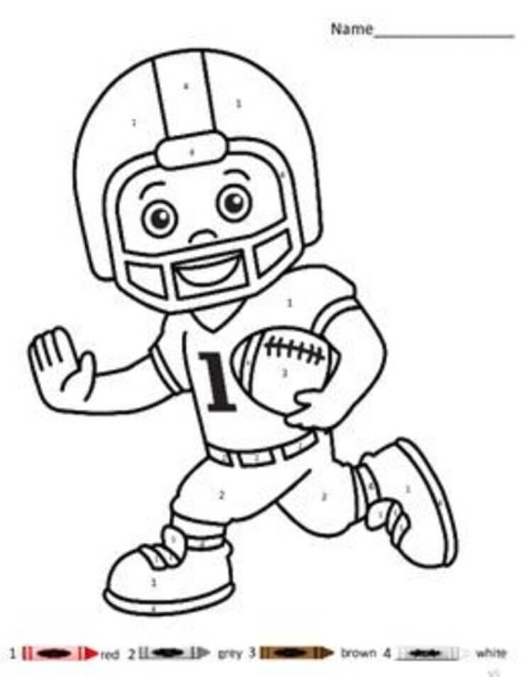 Football Color By Number