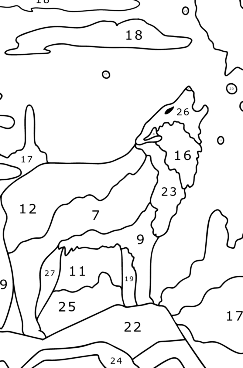 Wolf Color By Number