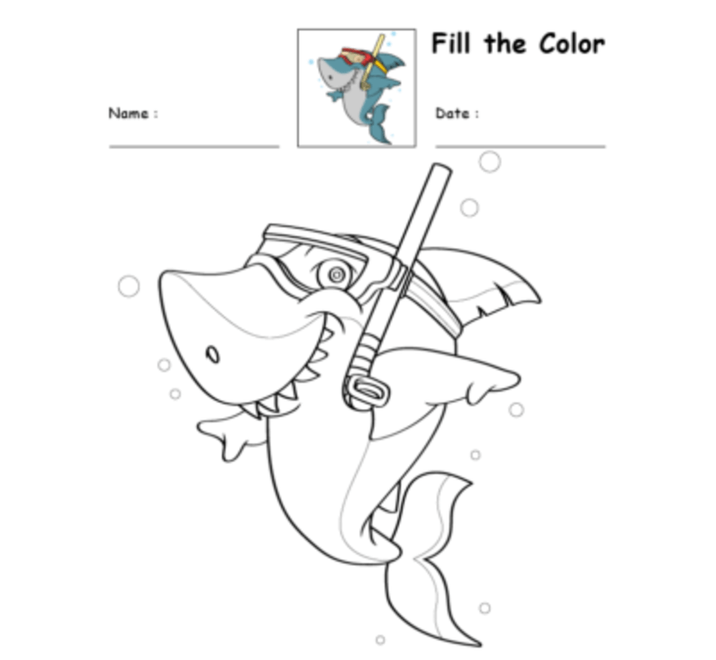 Shark Color By Number