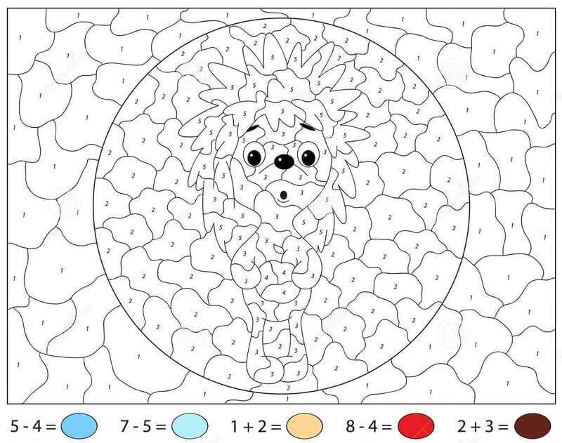 Surprised Lion color by number