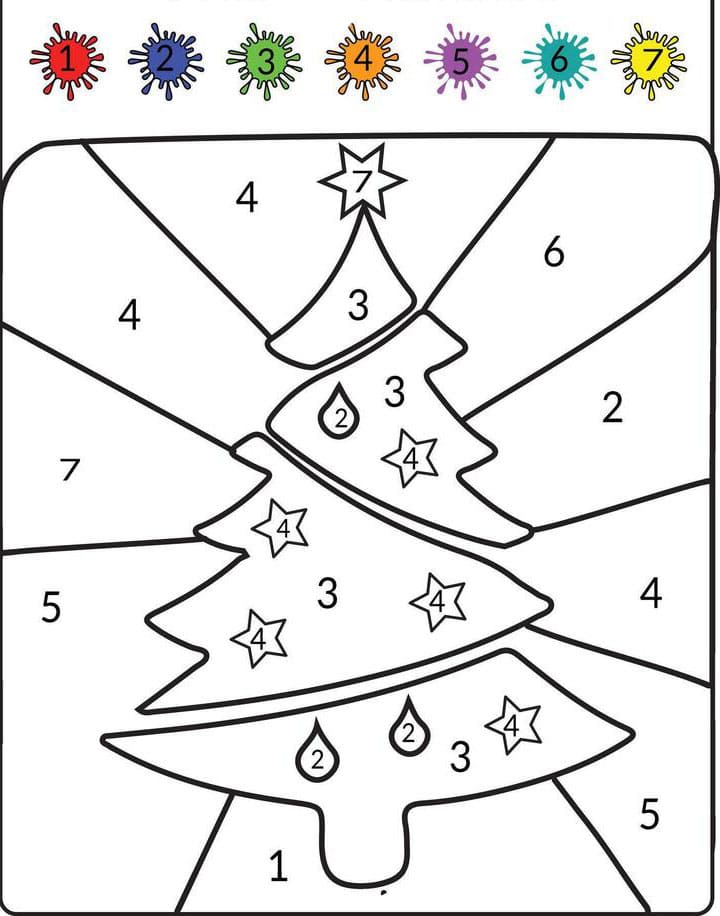 Christmas Tree Normal Color By Number