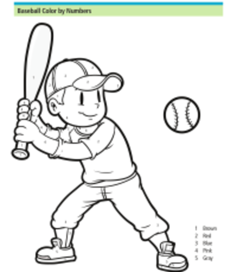 Baseball  Color By Number
