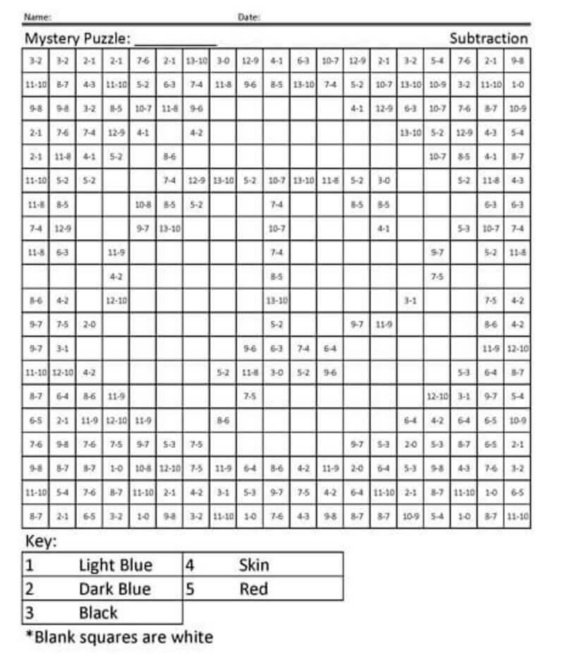 Texas Rangers Baseball Subtraction color by number