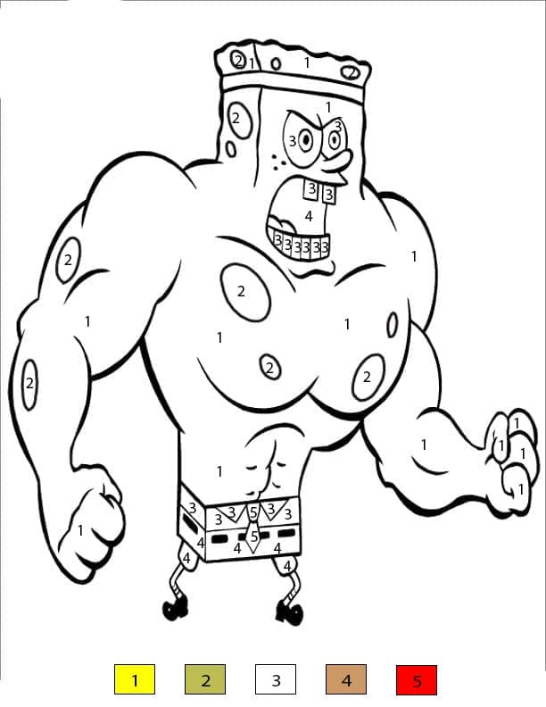 Amazing Spongebob Color By Number
