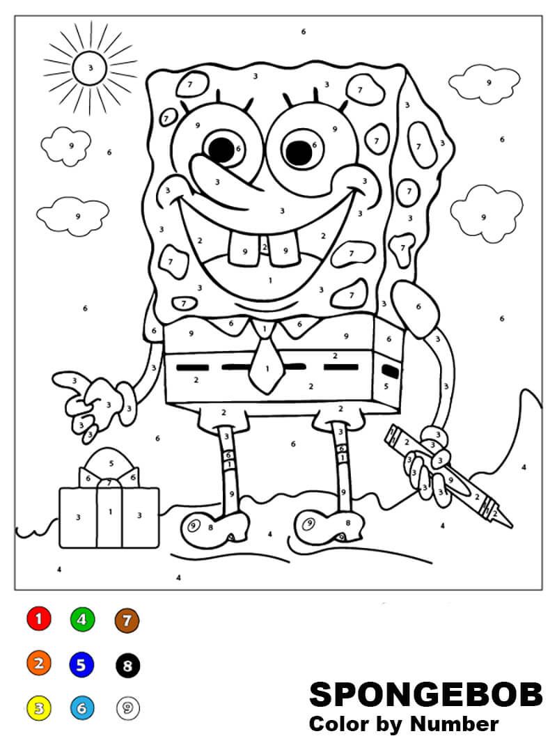 Cool SpongeBob Color by Number