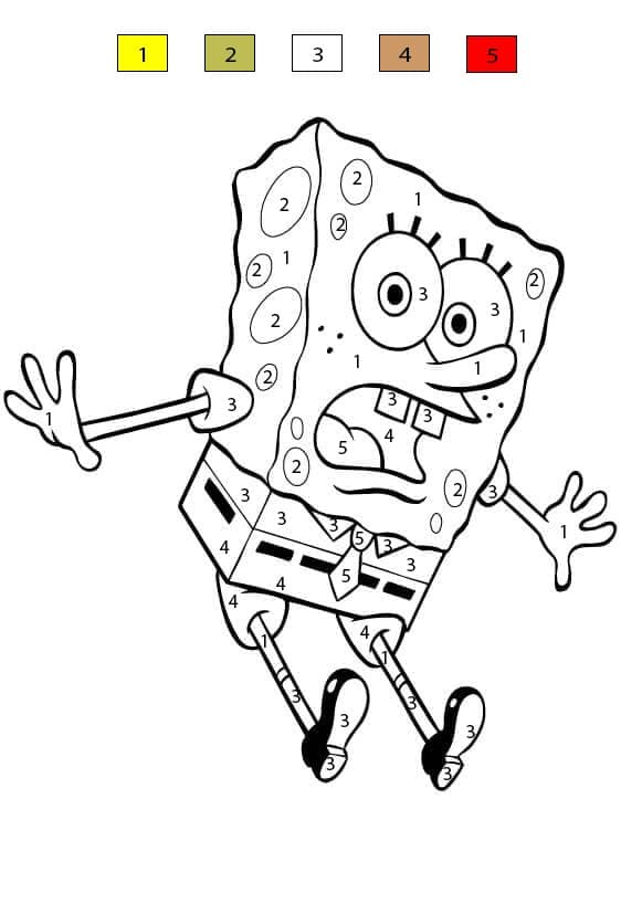 Free Printable Spongebob Color By Number