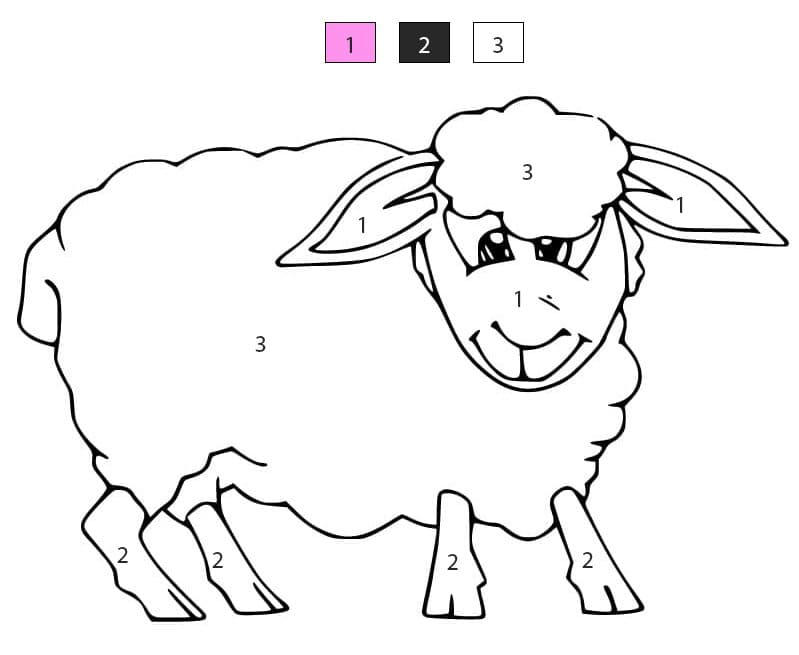 Funny Sheep Color By Number