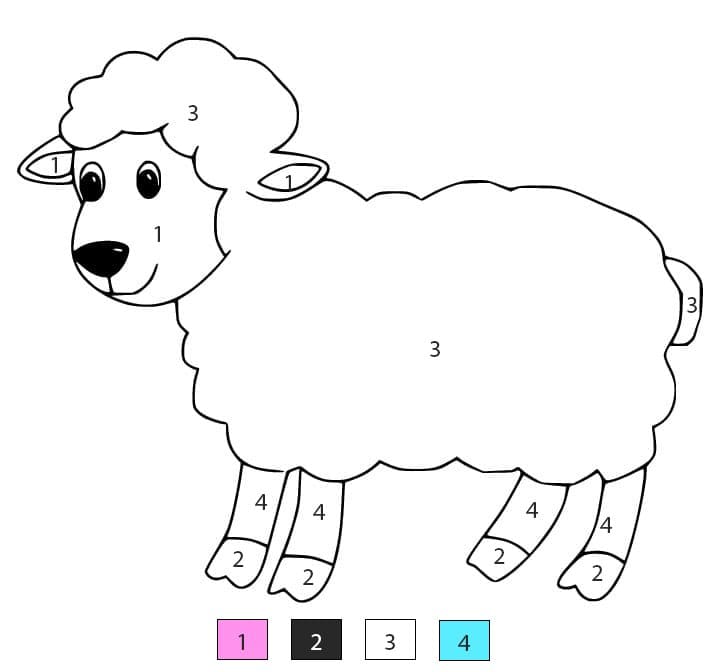 Furry Sheep Color By Number