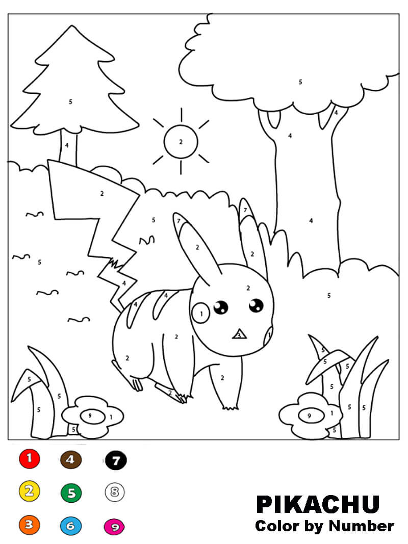 Pikachu Paint by Number