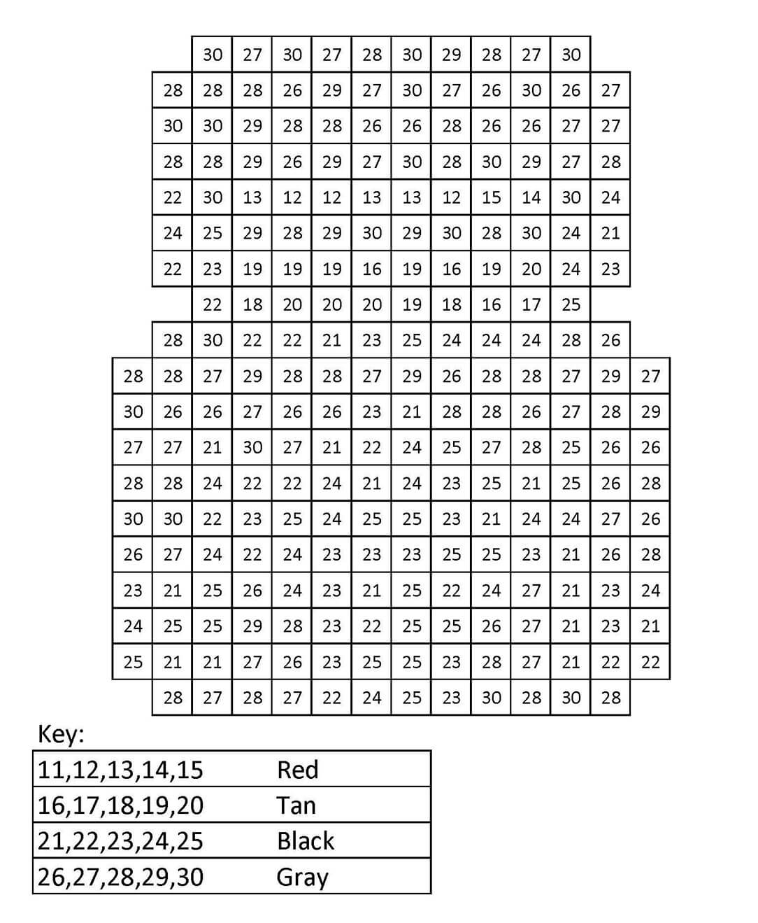 Printable Pixel Color by Number