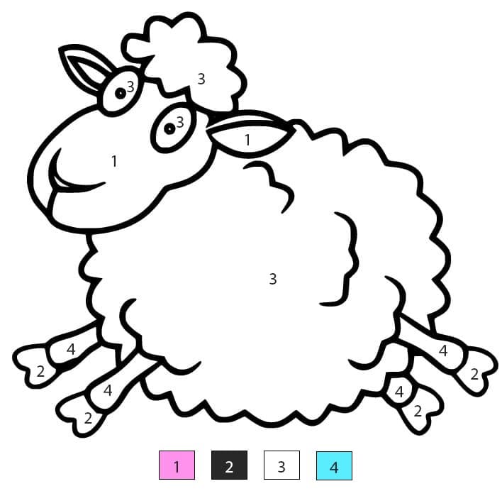 Running Sheep Color By Number