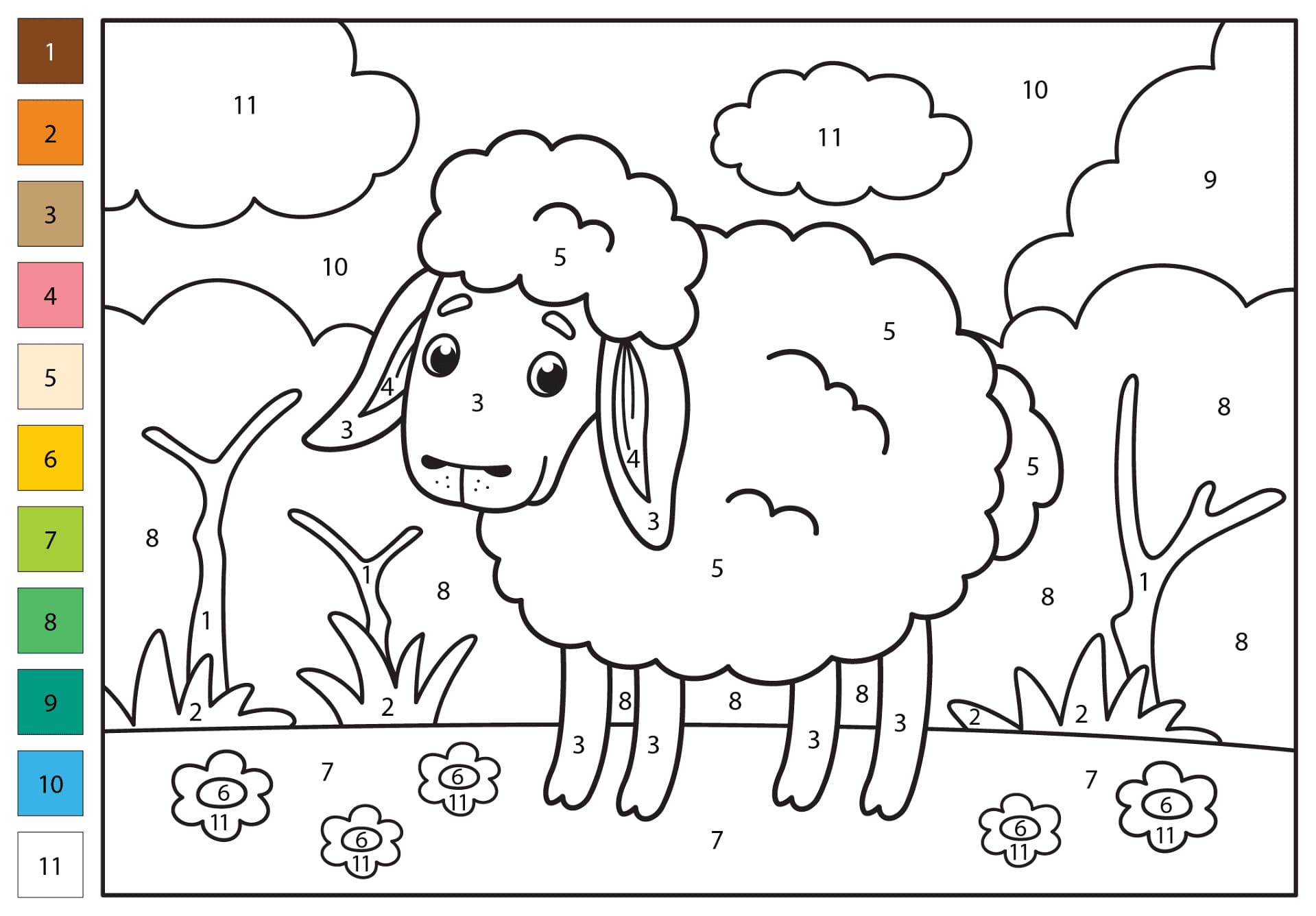 Sheep Amazing Color By Number