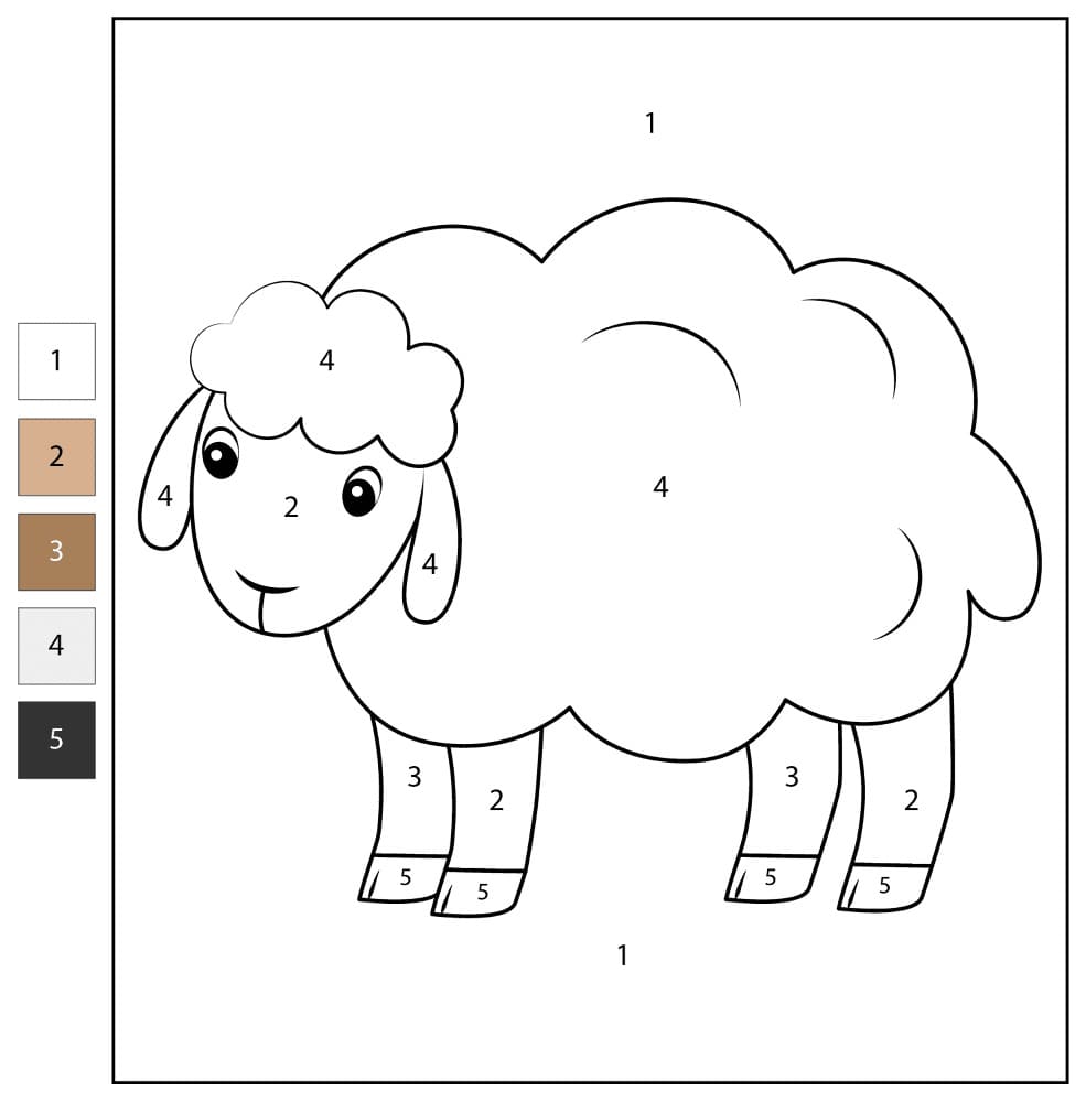 Sheep Free Color By Number