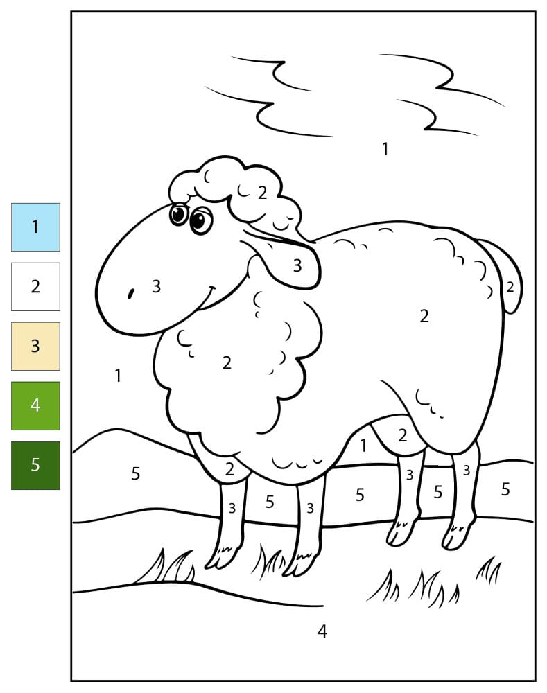 Sheep Nice Color By Number