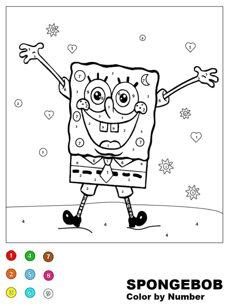 SpongeBob Squarepants Coloring by Number