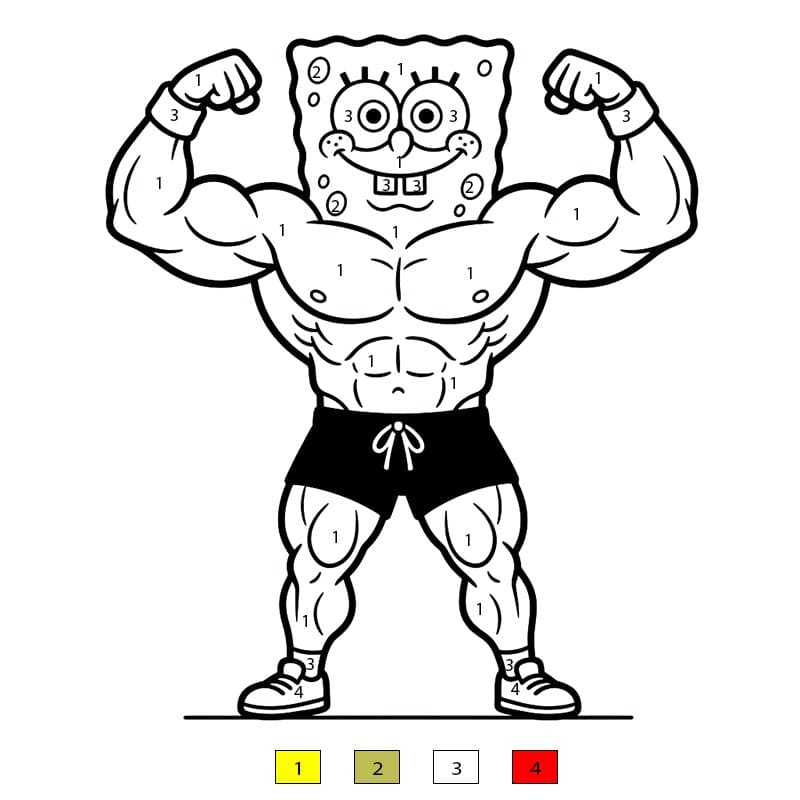 Spongebob Cool Color By Number