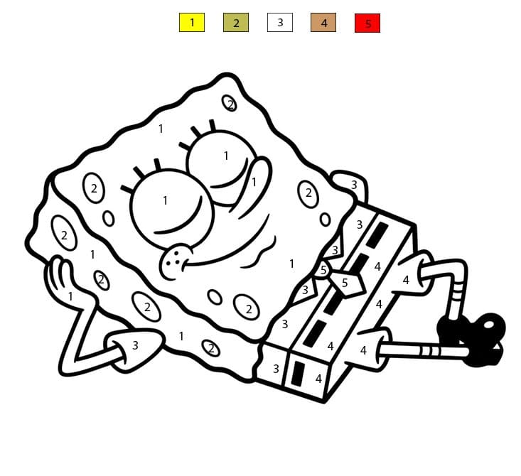Spongebob Relax Color By Number