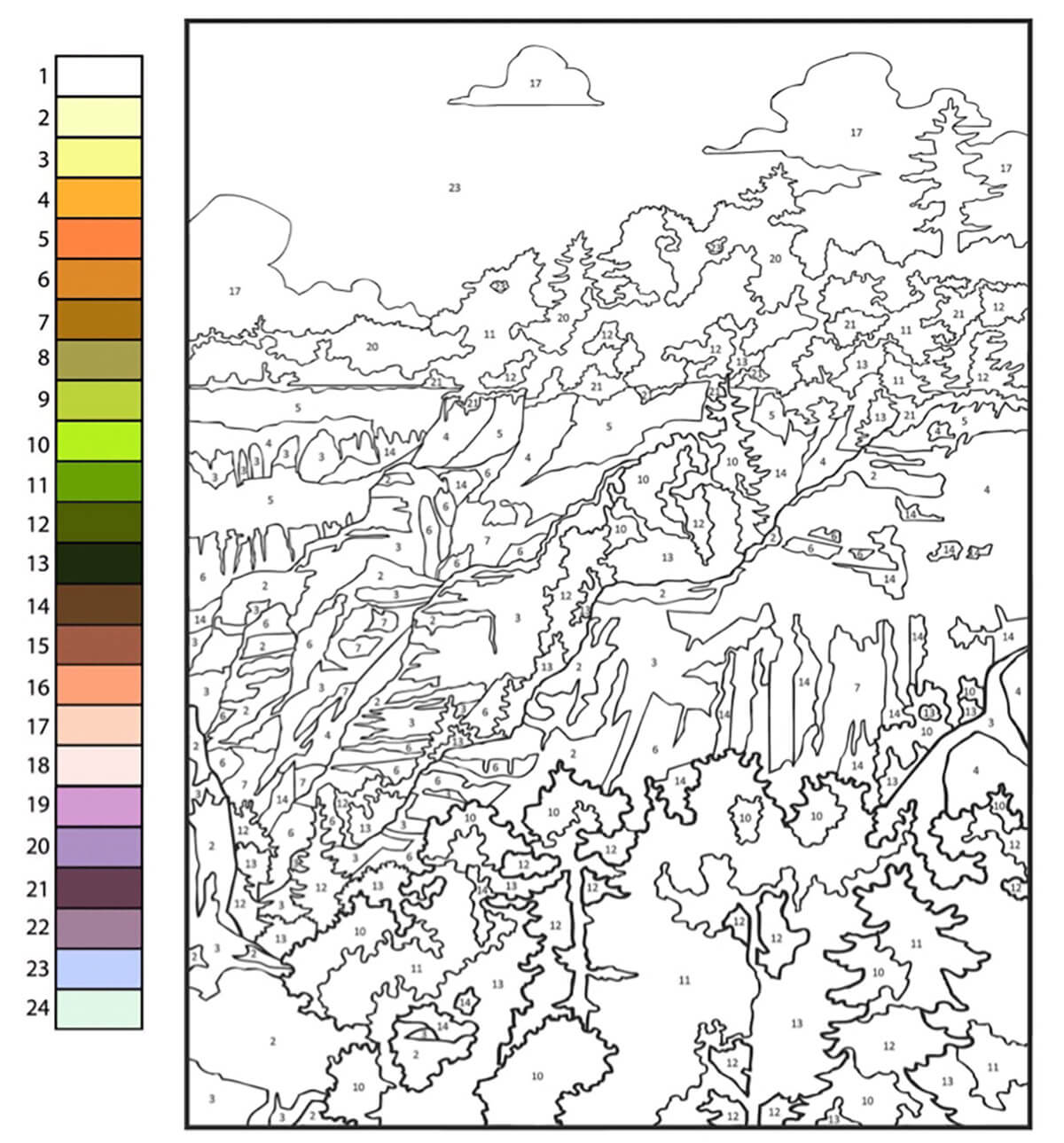 Landscape Color By Number