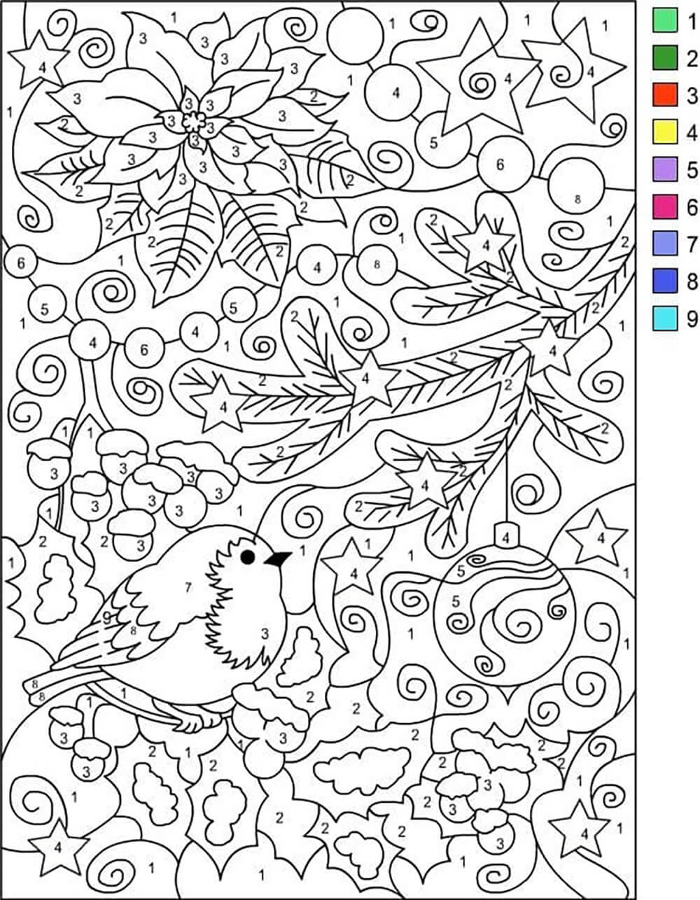 Cool Spring Lanscape Color by Number