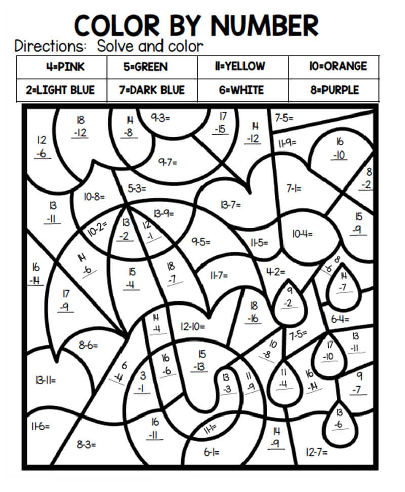Free Umbrella Coloring by Subtraction