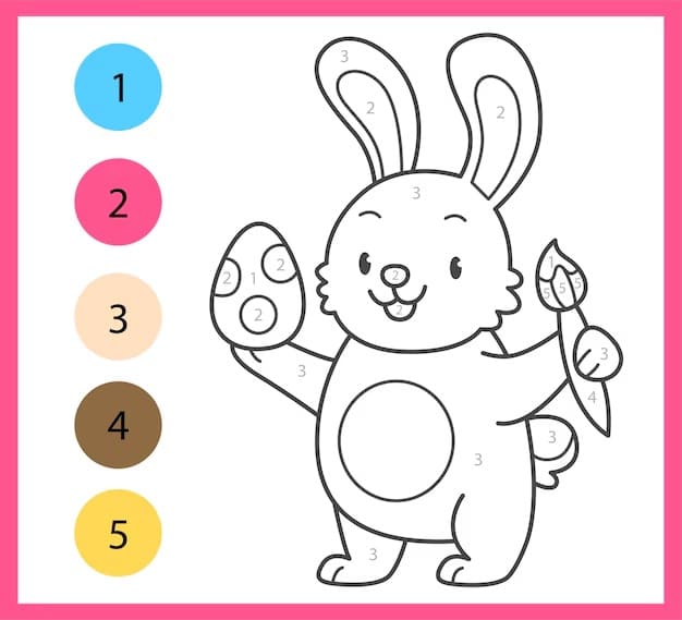 Friendly Rabbit Color By Number