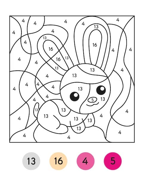Lovely Rabbit Color By Number