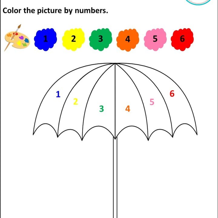Nice Umbrella Color By Number