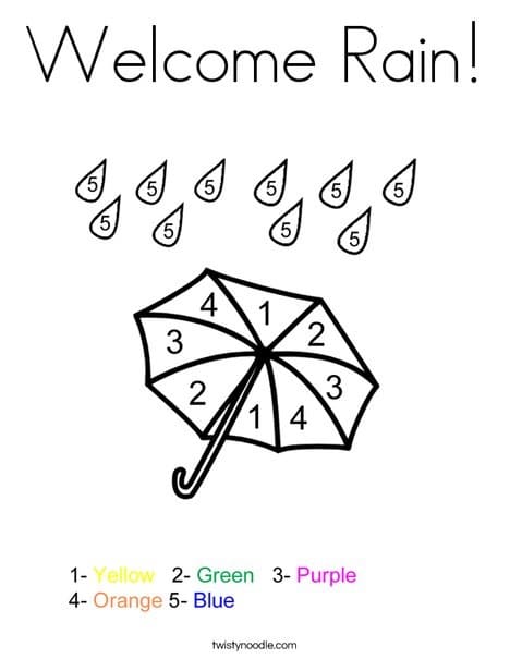 Small Umbrella Color By Number