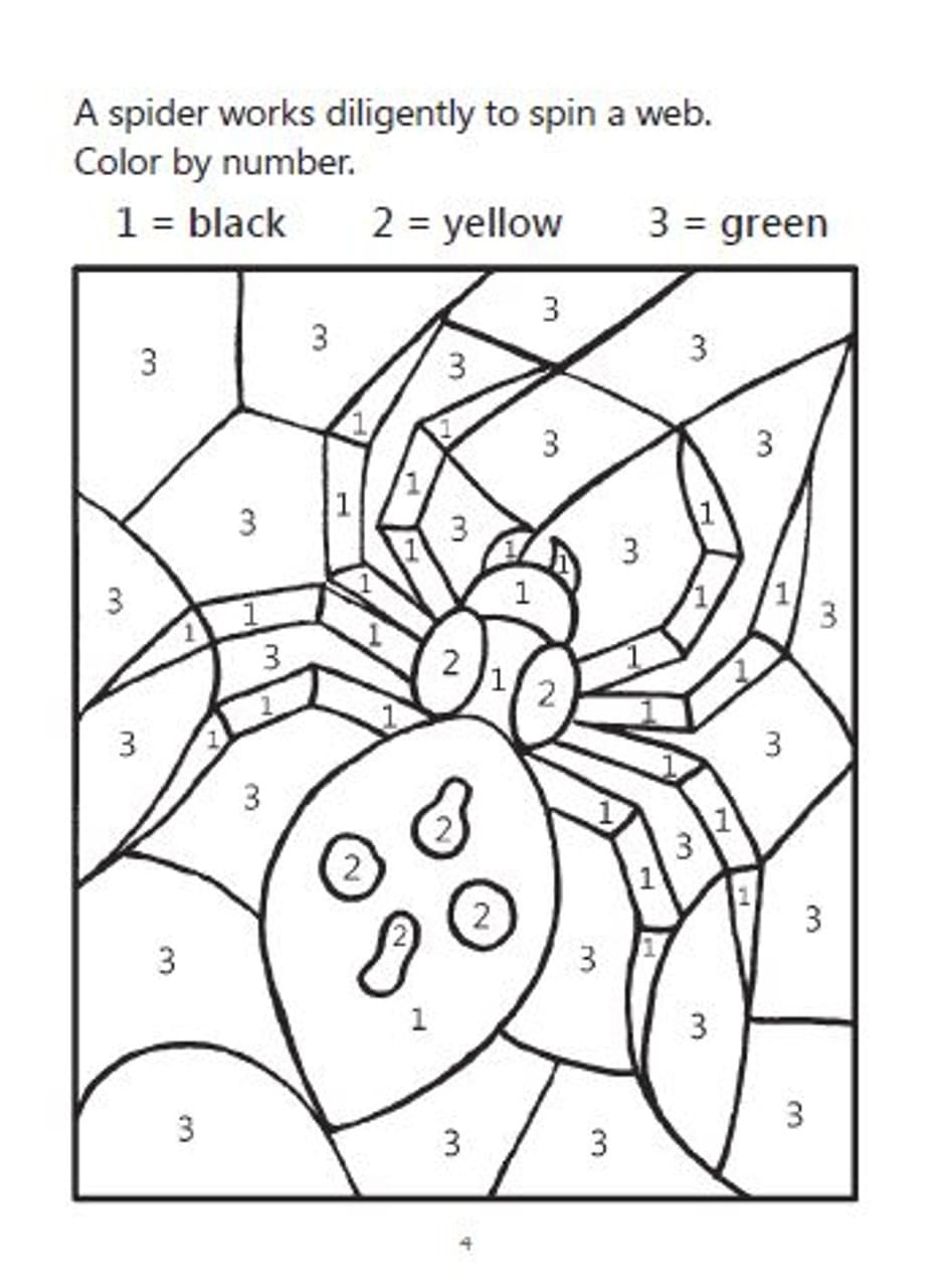 A Spider Color By Number