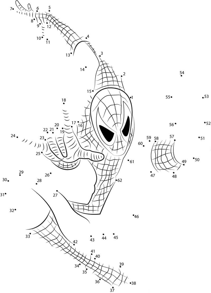 Great Spiderman Color By Number